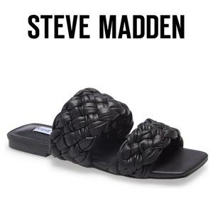 New Steve Madden Merrin Woven Sandal, Size 6.5, 8 and 8.5 - Black